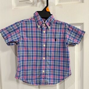 Polo by Ralph Lauren Kids Plaid Button-Down Shirt - Blue and Pink